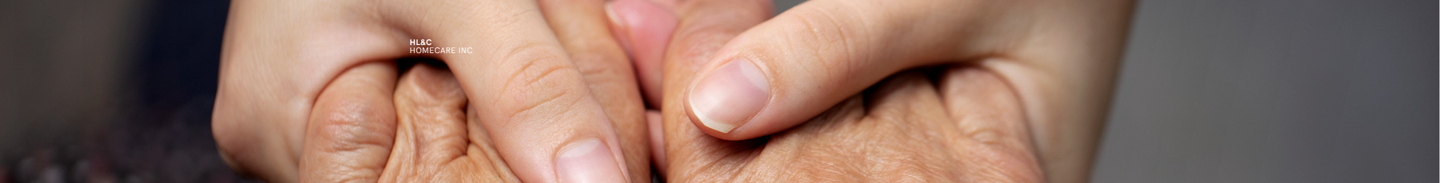 Caring hands symbolizing compassionate home care - HL&C Homecare dignity and respect